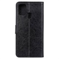 Samsung Galaxy A21s Wallet Case with Magnetic Closure - Black