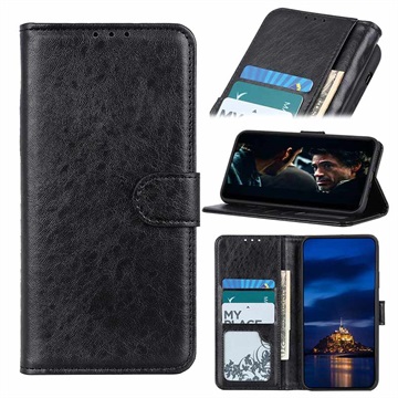 Samsung Galaxy A41 Wallet Case with Magnetic Closure - Black