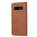 Samsung Galaxy S10 Wallet Case with Stand Feature - Brown