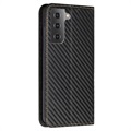 Samsung Galaxy S22 5G Wallet Case - Carbon Fiber - Black