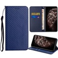 Samsung Galaxy S22 5G Wallet Case - Carbon Fiber - Blue