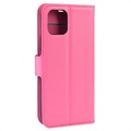 iPhone 11 Wallet Case with Magnetic Closure - Hot Pink