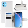 iPhone 11 Wallet Case with Magnetic Closure - White
