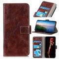 iPhone 12 mini Wallet Case with Magnetic Closure - Brown