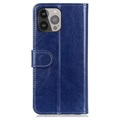 iPhone 13 Pro Max Wallet Case with Stand Feature - Blue
