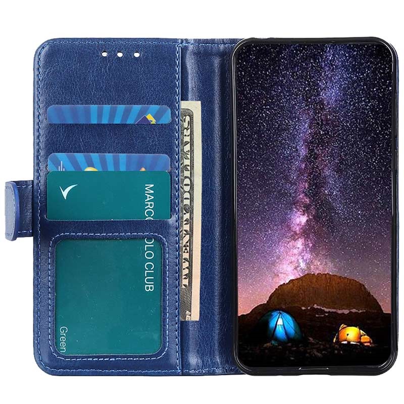 iPhone 13 Pro Max Wallet Case with Stand Feature - Blue