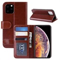 iPhone 11 Pro Max Wallet Case with Magnetic Closure - Brown