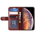 iPhone 11 Pro Max Wallet Case with Magnetic Closure - Brown