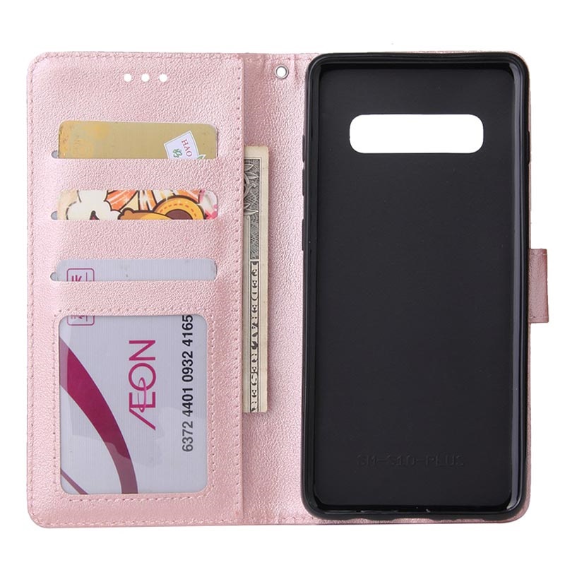 Samsung Galaxy S10+ Wallet Case with Stand Feature Rose Gold