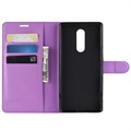 Sony Xperia 1 Wallet Case with Stand Feature - Purple