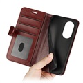 Honor X7 Wallet Case with Magnetic Closure - Brown