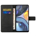 Motorola Moto G22 Wallet Case with Magnetic Closure - Black