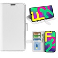 Samsung Galaxy F22 Wallet Case with Magnetic Closure - White