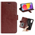 Samsung Galaxy M13 Wallet Case with Magnetic Closure - Brown