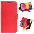 Samsung Galaxy M13 Wallet Case with Magnetic Closure - Red