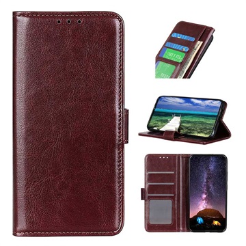 Samsung Galaxy M53 Wallet Case with Magnetic Closure - Brown
