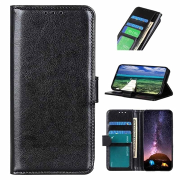 iPhone 14 Pro Max Wallet Case with Magnetic Closure - Black
