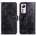 Xiaomi 12 Pro Wallet Case with Magnetic Closure - Black