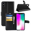 iPhone XR Wallet Case with Magnetic Closure - Black