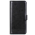 iPhone 15 Wallet Case with Magnetic Closure - Black