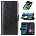 iPhone 15 Pro Max Wallet Case with Magnetic Closure - Black