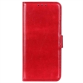 iPhone 15 Wallet Case with Magnetic Closure - Red
