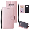 Samsung Galaxy S10e Wallet Case with Stand Feature - Rose Gold