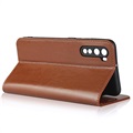 OnePlus Nord Wallet Leather Case with Kickstand - Brown