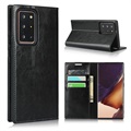 Samsung Galaxy Note20 Ultra Wallet Leather Case with Kickstand - Black