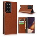 Samsung Galaxy Note20 Ultra Wallet Leather Case with Kickstand - Brown