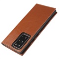 Samsung Galaxy Note20 Ultra Wallet Leather Case with Kickstand - Brown