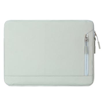 Water Resistant Elegant Oxford Laptop Sleeve w. Side Pocket - 14.6" - Green