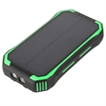 Water-Resistant Solar Power Bank with Wireless Charger - 30000mAh (Open Box - Excellent) - Green