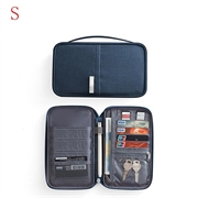 Water-Resistant Travel Wallet & Card Holder with Handle - Navy Blue