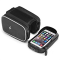 Waterproof Bicycle Bag with Detachable Smartphone Pouch SZ-009 - Black