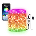 Waterproof Bluetooth LED String Fairy Lights - 10m