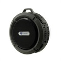 Waterproof Bluetooth Speaker with Suction Cup C6 - Grey / Black