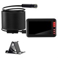 Waterproof HD Endoscope Camera with LCD Display & Holder - 5m