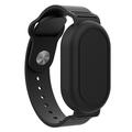 Waterproof Silicone Wristband for Samsung Galaxy SmartTag 2 Bluetooth Tracker Protective Case - Black