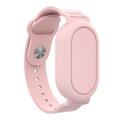 Waterproof Silicone Wristband for Samsung Galaxy SmartTag 2 Bluetooth Tracker Protective Case - Pink