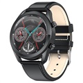 Waterproof Smart Watch with Heart Rate L16 - Leather - Black