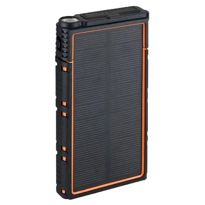 Solar Charger 10000mAh Power Bank with 2LED Light Dual USB Solar Panel Charger for Outdoor Camping Climbing Emergency Using SOS Cellphone Charger Orange 