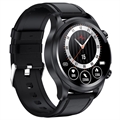 Waterproof Sports Smart Watch with ECG E400 - Elegant Strap - Black