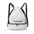 Waterproof Swim Backpack with Dry-Wet Separation for Beach - White