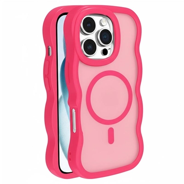 iPhone 16 Pro Wave-Edge Magnetic Hybrid Case - Hot Pink