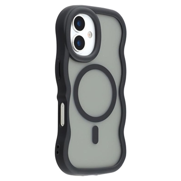 iPhone 17 Wave-Edge Magnetic Hybrid Case - Black
