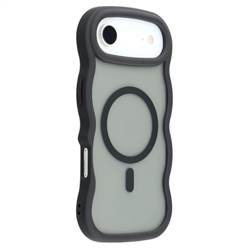 iPhone Air Wave-Edge Magnetic Hybrid Case - Black