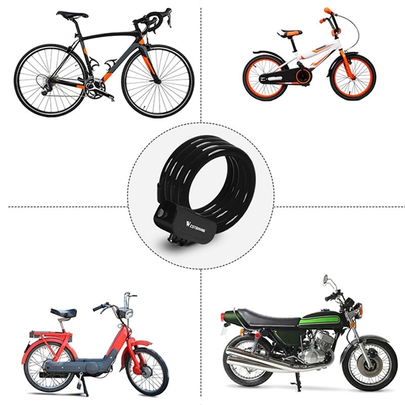 West Biking Anti-Theft Bike Lock with Keys