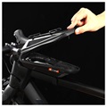 West Biking Bicycle Top Tube Bag with Phone Holder - 4"-6.5" - Black