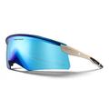 West Biking YP0703195 UV400 Cycling Sunglasses with Adjustable Temples - Ice Blue / Beige